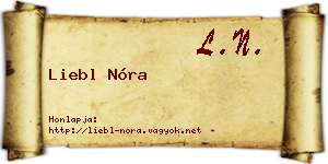 Liebl Nóra névjegykártya