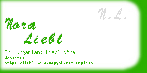 nora liebl business card