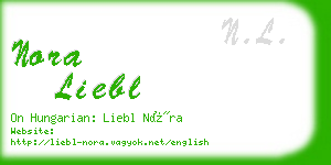 nora liebl business card